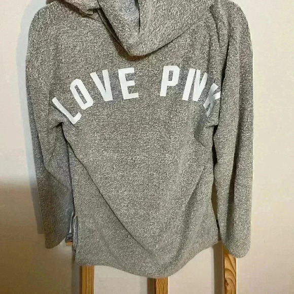 Pink Victoria Secret pullover hoodie grey size xs - Picture 8 of 10